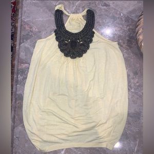 Summer Tank Top Yellow M
